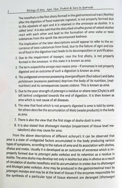 Biology of Ama Agni Ojas Prakriti & Sara